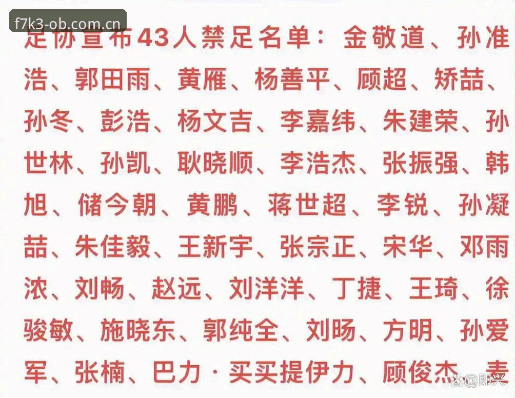 足协第三批禁足名单解读教程：如何在ob欧宝体育官网追踪赛事变革